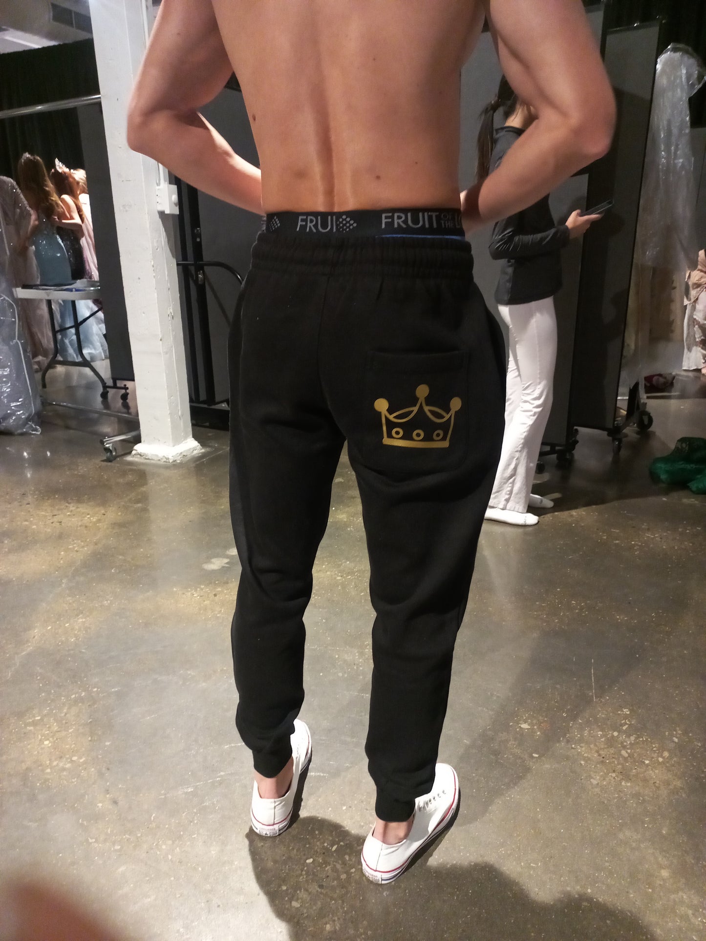 Fearless Crown Black and Gold Crown Joggers