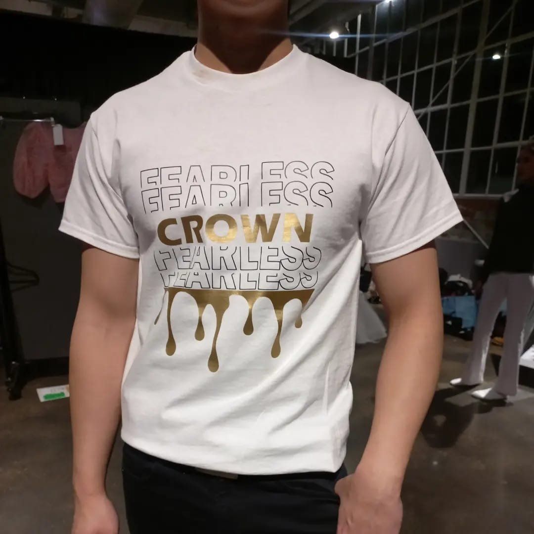 Fearless Crown Split Drip T Shirt