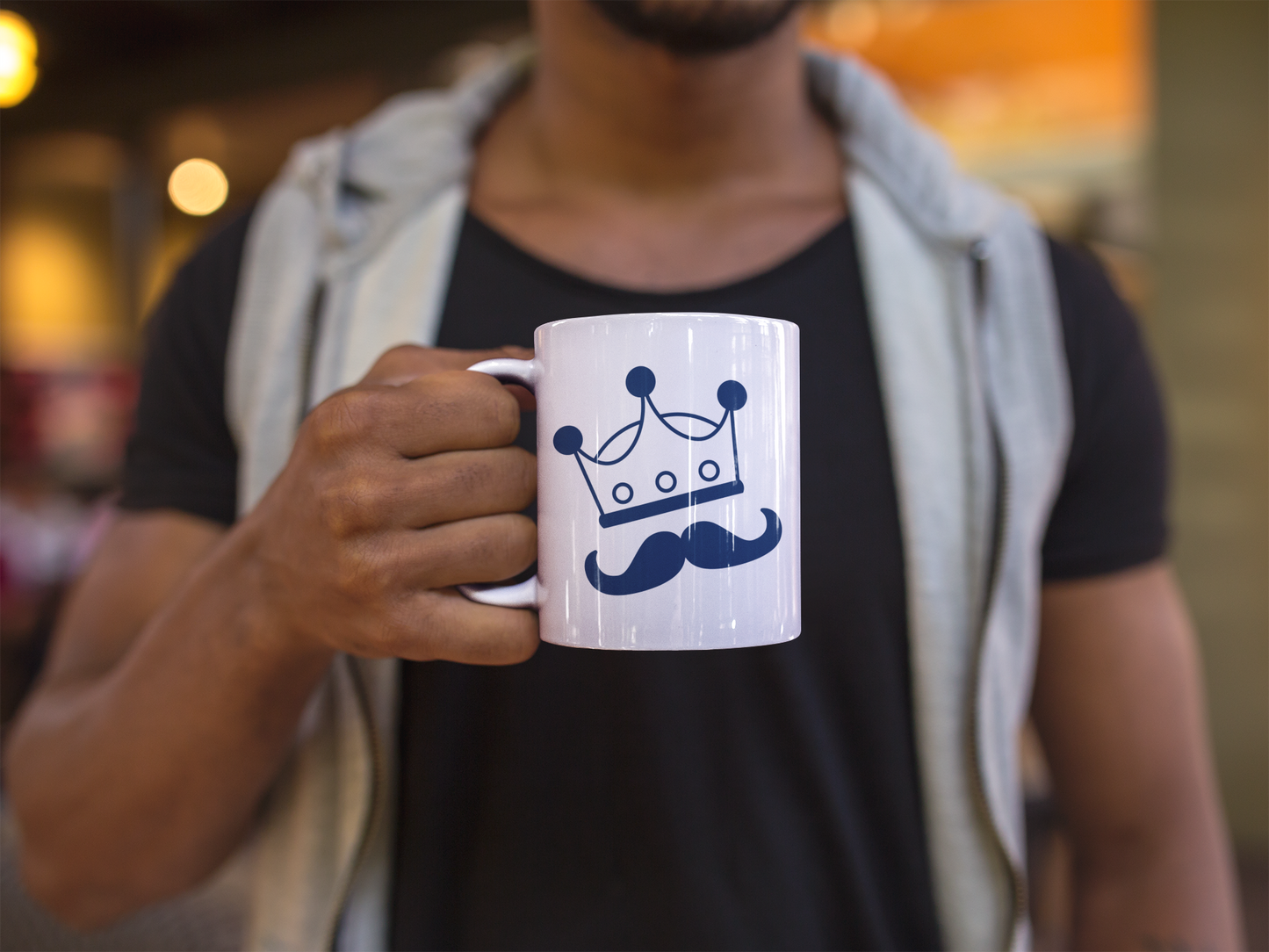 Fearless Crown Moustache Mug